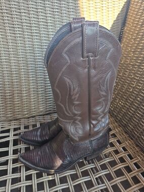 Justin Boots Brown Leather Western Cowboy Boots
